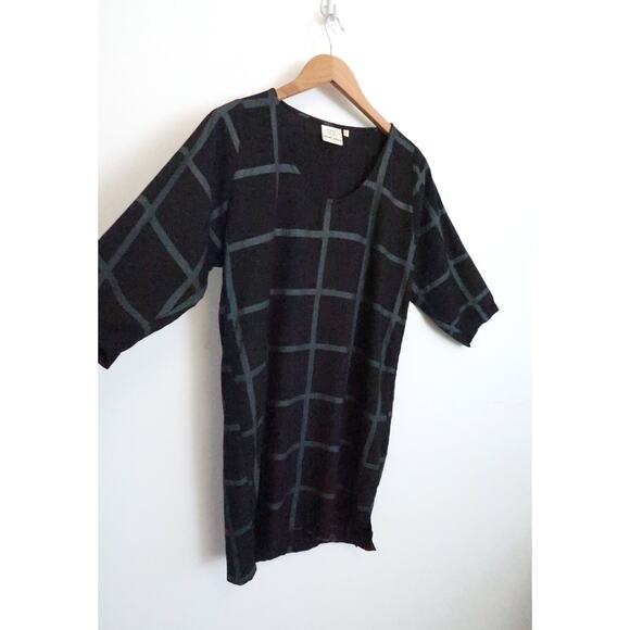 GRAVEL & GOLD San Francisco Windowpane Cotton Shift Dress Garmentory 1 S $240 - Picture 2 of 9